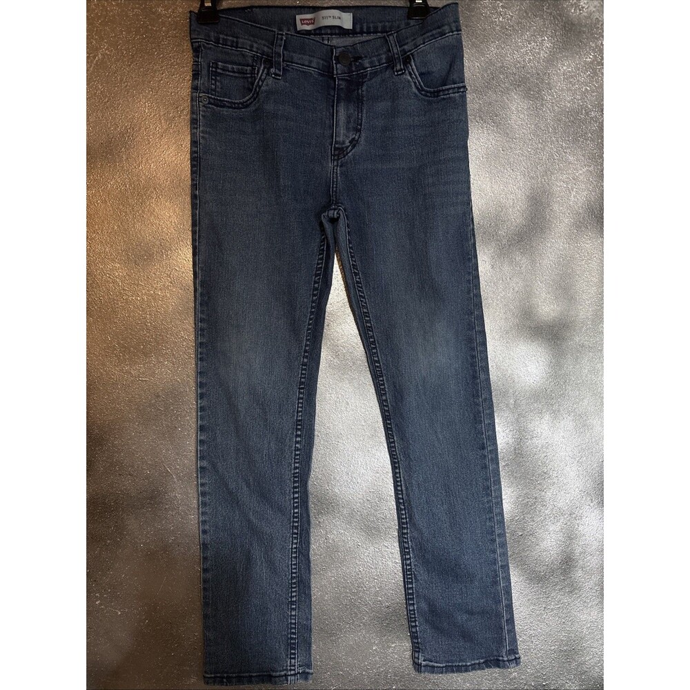 Levi's 511 Jeans Youth Boys 14 Reg 27x27 Slim Stretch Straight Dark Wash Fade